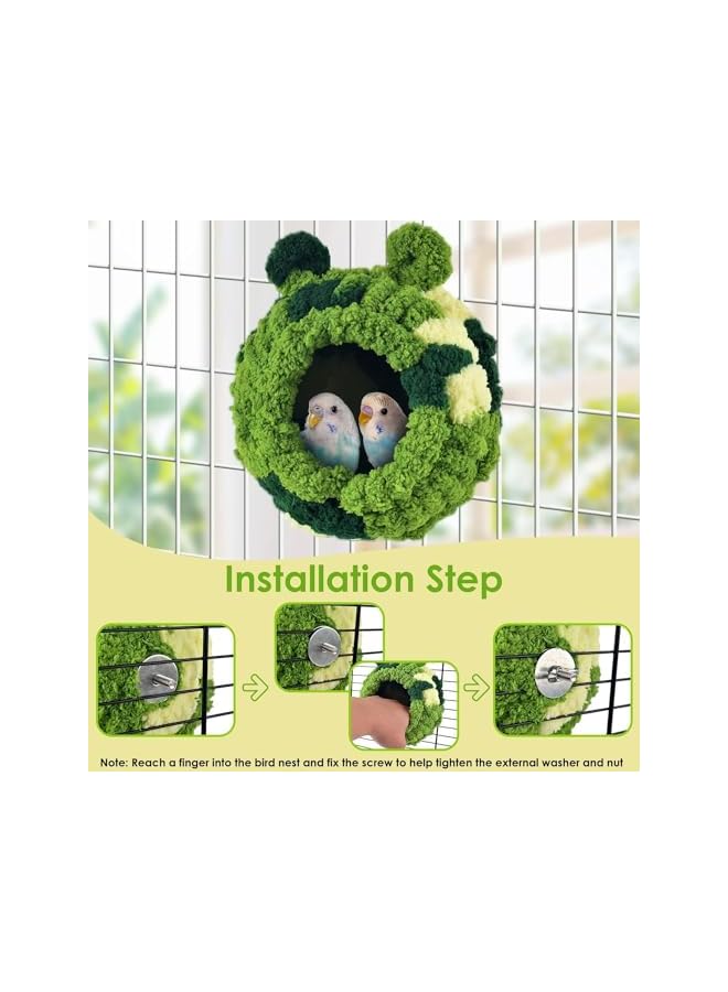 Bird Nest, Parrot Breeding House Conure Snuggle Hut for Budgie, Parakeet, Cockatiel, Conure, Lovebird, Canary, Finch, Hamster, Small Pets - Image 3